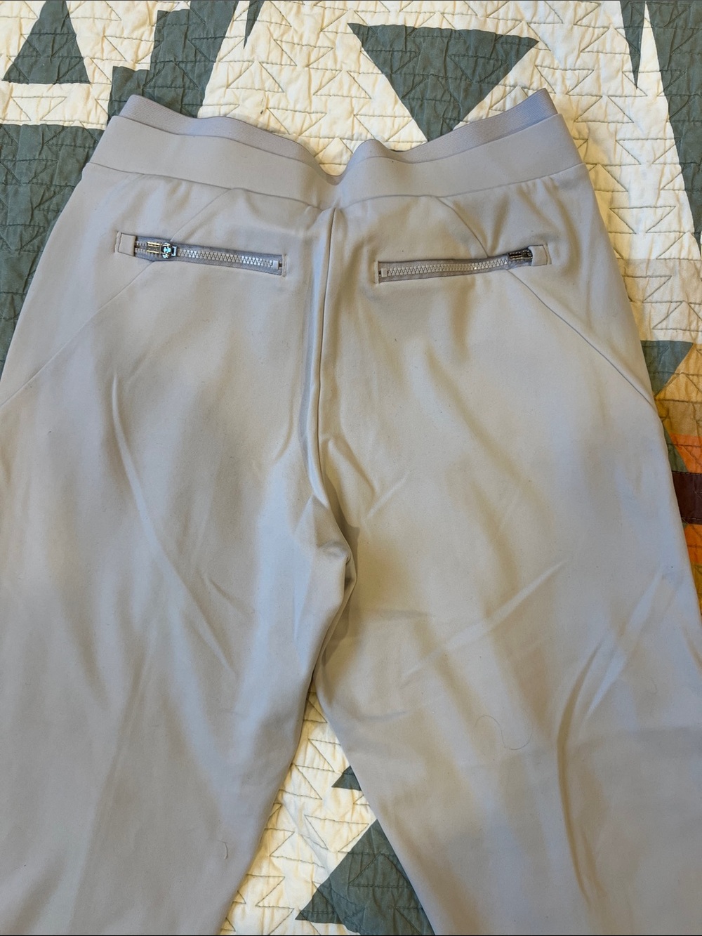 Athleta Light Gray Tailored Stretch Pull-On Pants - Picture 8 of 9